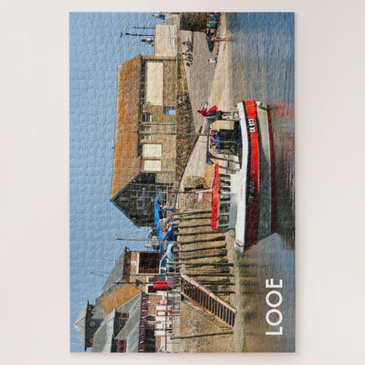 Looe: Fischerboot, Cornwall, England Puzzle (Vertikal)