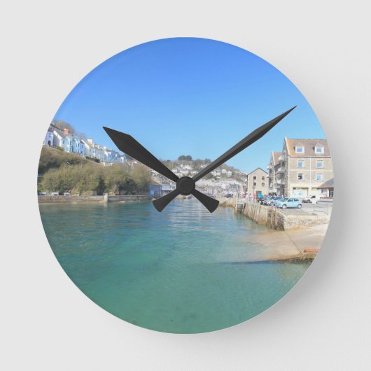 Looe in Cornwall Wall Clock Runde Wanduhr (Vorderseite)