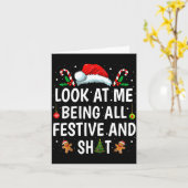 Look At Me Being All Festive &amp; Funny Christmas Karte (Gelbe Blume)