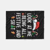 Look At Me Being All Festive And Funny Christmas  Fleecedecke (Vorderseite (Horizontal))