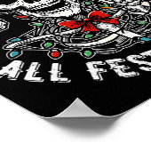 Look At Me Being All Festive And , Funny Skeleton  Poster (Ecke)