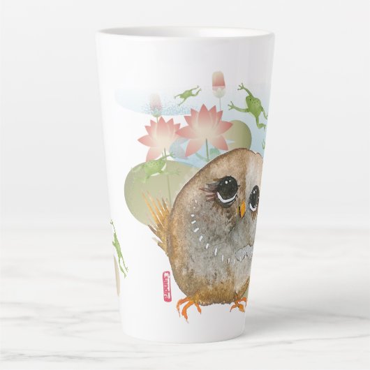 LOOK B4 U LEAP Design vorne und hinten Milchtasse (Vorderseite)