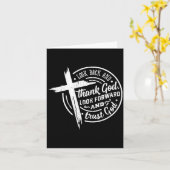 Look Back And Thank God Look Forward And Trust God Karte (Gelbe Blume)