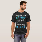 Look Calm Cello Cellist T-Shirt (Vorne ganz)
