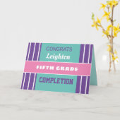 Look! Custom Fifth grade completion card! Card Karte (Gelbe Blume)
