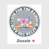 Look for the Rainbow After the Rain Aufkleber (Blatt)