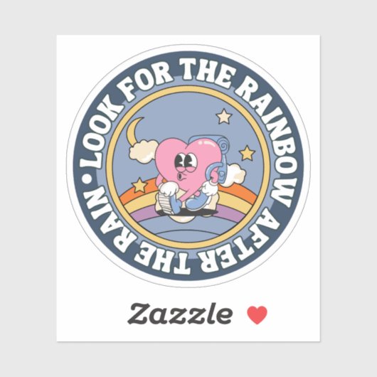 Look for the Rainbow After the Rain Aufkleber (Blatt)