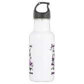 "Look" Gesund/Schmetterling...Fibro Edelstahlflasche (Vorderseite)