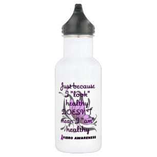 "Look" Gesund/Schmetterling...Fibro Edelstahlflasche