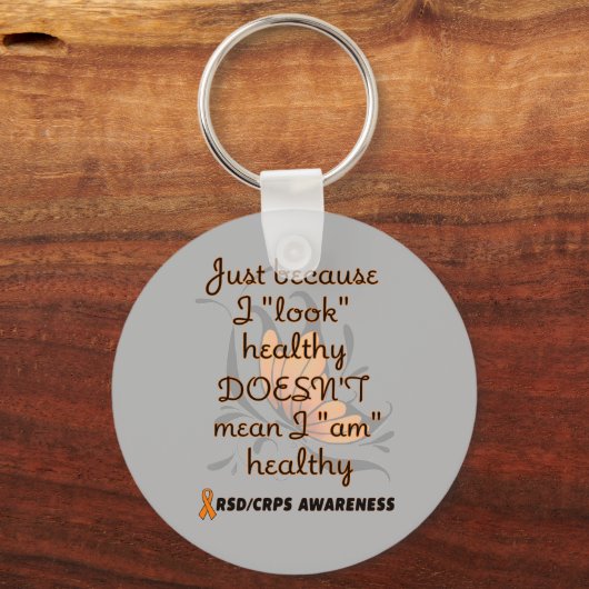 "Look" gesund/Schmetterling...RSD/CRPS Schlüsselanhänger (Vorderseite)