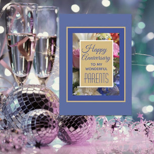 Look @ Happy Jubiläum zu Eltern Grußkarte Karte