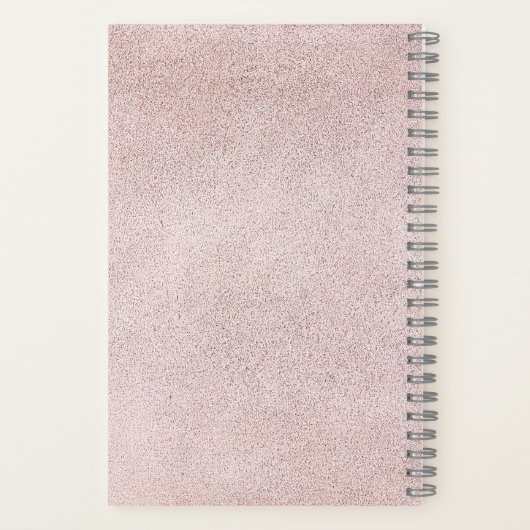 Look-Journal in rosa Leder Notizblock (Rückseite)