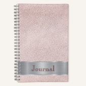 Look-Journal in rosa Leder Notizblock (Vorderseite)