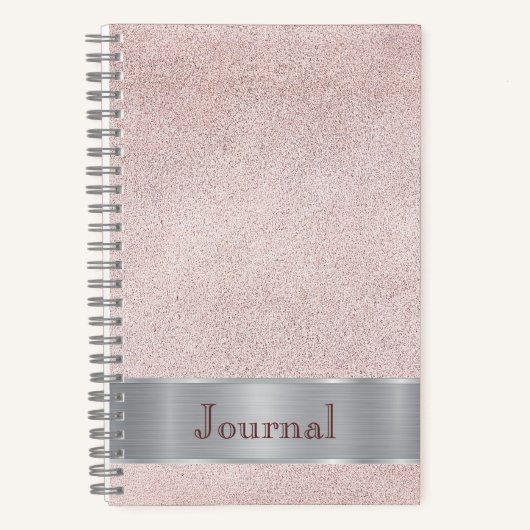 Look-Journal in rosa Leder Notizblock (Vorderseite)