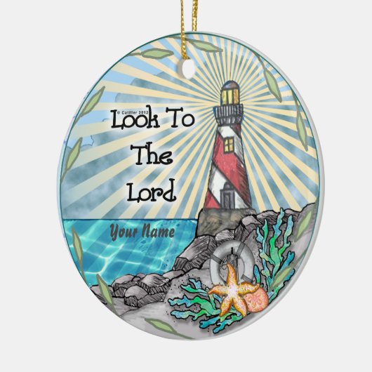 Look Lighthouse Christlich Keramik Ornament (Links)