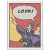 LOOK! The Thing in the Sky • Golden Era Comic Art Aufkleber (Vorderseite)