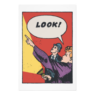 LOOK! The Thing in the Sky • Golden Era Comic Art Fotodruck