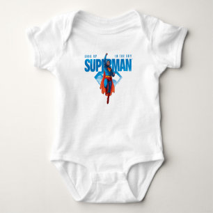 Look Up It's Superman Baby Strampler