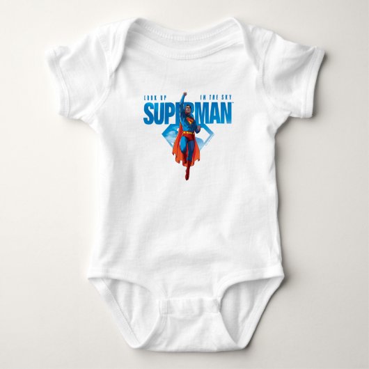 Look Up It's Superman Baby Strampler (Vorderseite)