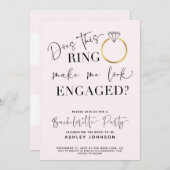 Look Verlobt Future Mrs. Ring Junggeselinnen-Absch Einladung (Vorne/Hinten)