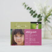 Look wer vier wird ・ Einladung zum Geburtstag (Stehend Vorderseite)