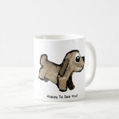 Look Who Comes Running Kaffeetasse (VorderseiteRechts)