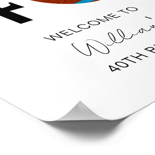 Look Who is 10. 20. 30. 40. 50. 60. Birthday Poster (Ecke)