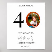 Look Who is 10. 20. 30. 40. 50. 60. Birthday Poster (Vorne)