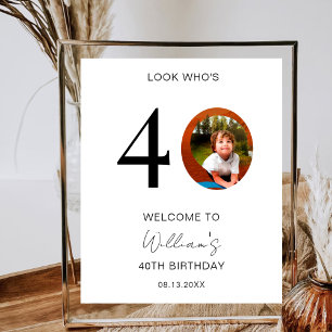 Look Who is 10. 20. 30. 40. 50. 60. Birthday Poster