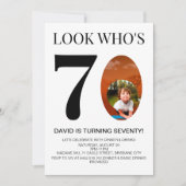 Look Who is 30. 40. 50. 60. 70. Birthday Party Einladung (Vorderseite)