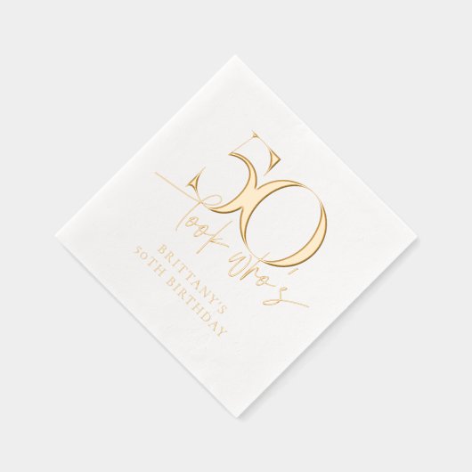 Look Who is 50 Funny Simple 50 th Birthday Servietten Mit Folie (Rechts)