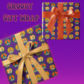 Look Who is 70 1960s Hippie Peace Glasses Geschenkpapier