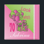 Look Who’s 70 70th Birthday | Magnet<br><div class="desc">70. Birthday. ⭐ This Product is 100% Customizable. Graphics and / or text can be added, deleted, moved, resized, change around, rotated usw. 99% von my designs in my store are done done in layers. This makes it easy for you to resize and move the graphics and text around so...</div>