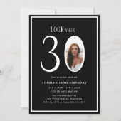 Look Who's 30 Minimal Foto 30. Geburtstag Einladung (Vorderseite)