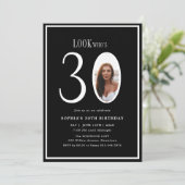 Look Who's 30 Minimal Foto 30. Geburtstag Einladung (Stehend Vorderseite)