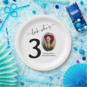 Look Who's 30! Modern Photo 30th Birthday Pappteller (Party)