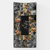 Look Who's 40 Happy Birthday Photo Collage Party Banner (Vertikal)