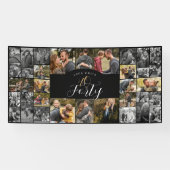 Look Who's 40 Happy Birthday Photo Collage Party Banner (Horizontal)