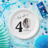 Look Who's 40! Modern Photo 40th Birthday Pappteller (Party)