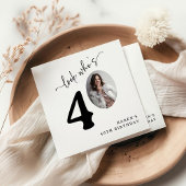 Look Who's 40! Modern Photo 40th Birthday Serviette