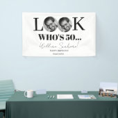 Look Who's 50, 50. Einladung mit Foto Brauch Banner (Messeveranstaltung)