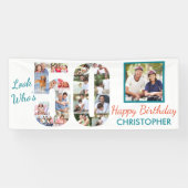 Look Who's 50 Foto Collage 50 th Birthday Party Banner (Horizontal)