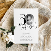 Look Who's 50 Simple Elegant 50th Birthday Einladung