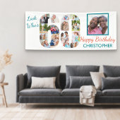 Look Who's 60 Foto Collage 60 th Birthday Party Banner