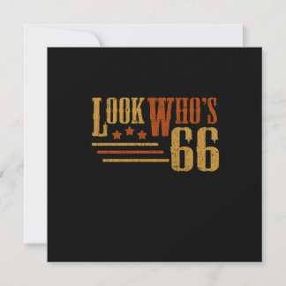 Look Whos 66 Jahre alt Funny 66. Geburtstagsgesche Einladung