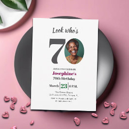 Look who's 70! Birthday Party Photo Einladung