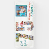Look Who's 75 Foto Collage 75 th Birthday Party Banner (Vertikal)