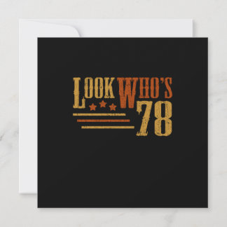 Look Whos 78 Jahre alt Funny 78. Geburtstagsgesche Einladung