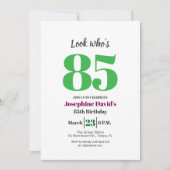 Look who's 85! Birthday Party Photo Einladung (Vorderseite)