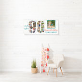 Look Who's 90 Foto Collage 90 th Birthday Party Banner (Insitu)